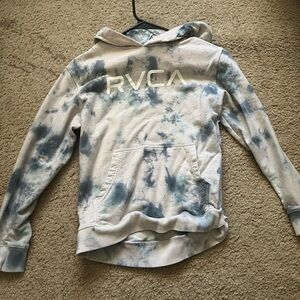 RVCA Blue and White Hoodie